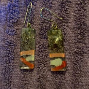 Glass earrings